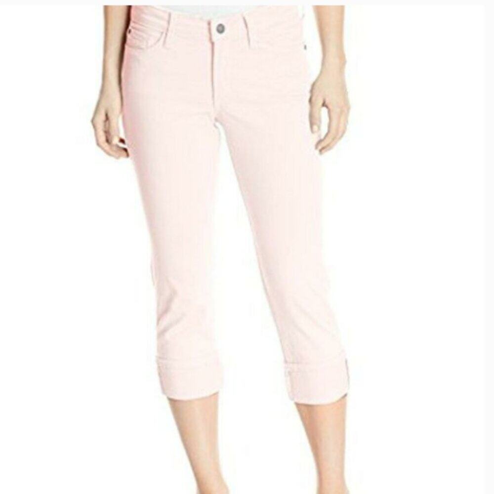 NYDJ Dayla Wide Cuff Capri Light Pink Size 10